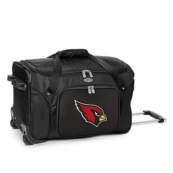 Football Fan Shop Officially Licensed NFL Arizona Cardinals 22" Wheeled Duffel Bag