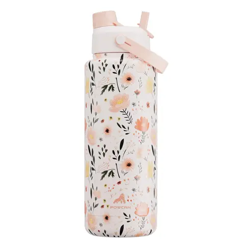 POWCAN 40oz Vacuum Insulated Tumbler - 18/8 Double-Wall Stainless Steel Insulated Flask, 2-in-1 Straw & Spout Lid, 24H Cold Retention, 12H Warm Hold, Leak-Proof, BPA-Free Steel, Anti-Scalding (Pomegranate) #backtoschool
