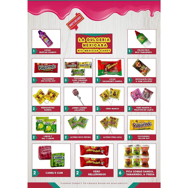 candy, Such as Sweet, Sour and Chili with Tangy taste of our Variety – Authentic Assortment Mexican candy (50 Count), by LookOn.