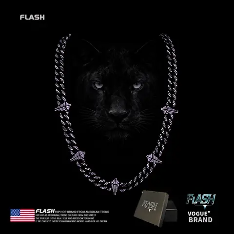FLASH black Panther Spike Iced Cuban Link Chain Necklace, Bold Hip Hop Statement Jewelry, 4 Color Options, Unisex Gift
