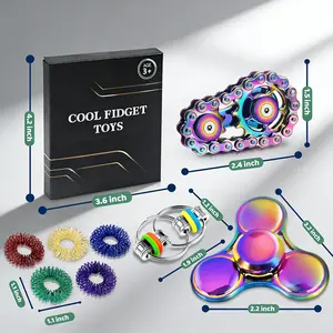 Stress Relief Toys for Adults & Teens | Metal Fidget Spinners, Magnetic Sliders, Cool Desk Sensory Gadgets, Perfect Gifts