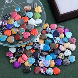 Heart-Shaped Natural Stones, Jxmyba 20/30/50pcs Polished Stones, Assorted Colors, Unique Patterns, Perfect for Gifts, Home Decor, Meditation