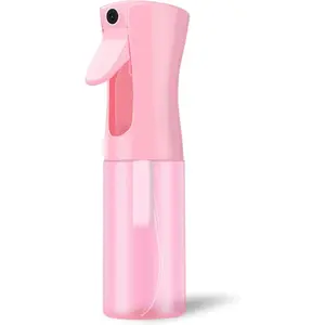 Empty Spray bottles, Continuous Spray Bottle for Hair, Spray Water Bottle Fine Mist Refillable,  Care, Showering Pets, , travel, Ironing and Cleaning 6.8 Ounce (1 Pack, Pink)