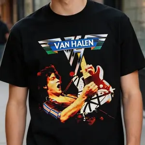 [SALE UP TO 30%] Van Halen Japan Tour 1978 Heavy Cotton Black Unisex Tshirt Size S-5XL Unisex Shirt Made Using 100% US Cotton, Design & Printed In The USA.