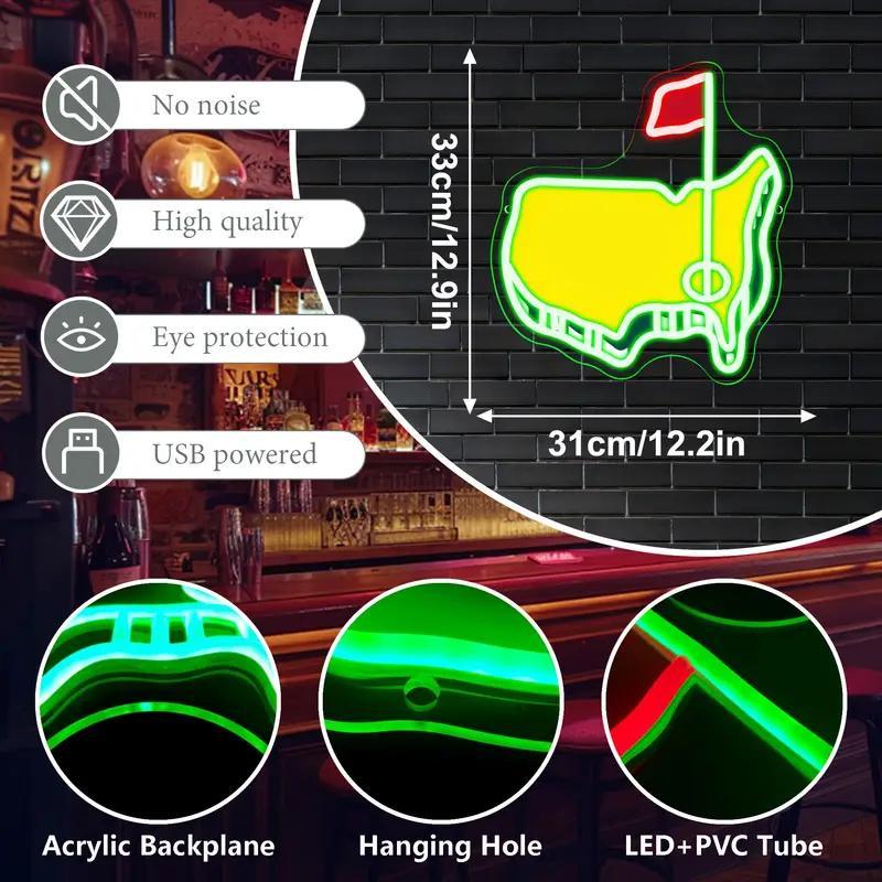 Golf Neon Sign Light With USB Connector for Man Cave Bar Pub Beer Lift Neon Lamp Wall Decoration