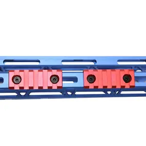 Hunting Tactical Picatinny Rail 5 Slots 20mm Aluminum Adapter Mount, M-Lok System Handguard Scope Mount Base Rail, Sports Equipment Set