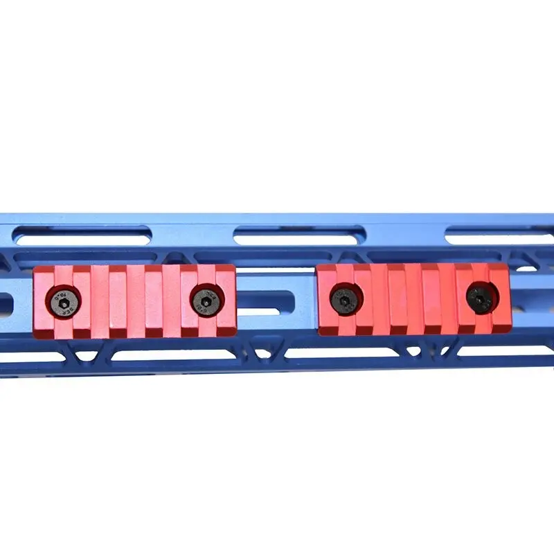 Hunting Tactical Picatinny Rail 5 Slots 20mm Aluminum Adapter Mount, M-Lok System Handguard Scope Mount Base Rail, Sports Equipment Set Outdoor Gear