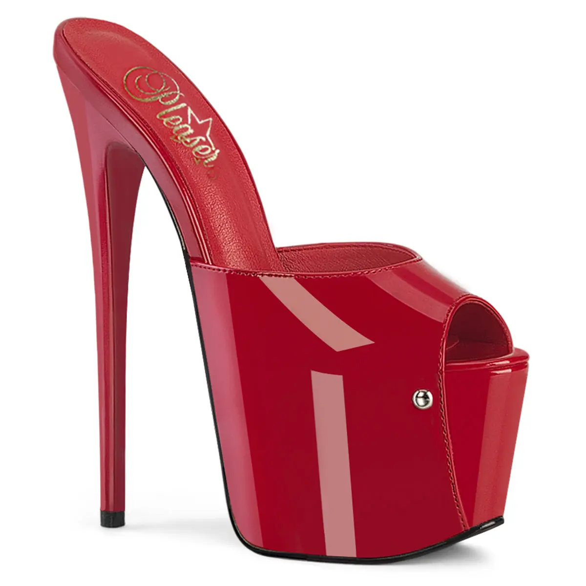 Pleaser Jubilant-01 Women's Stylish Elegant Fashion Patent Platform Slide Footwear, 7" High Heel Stiletto, 3" Concealed Platform