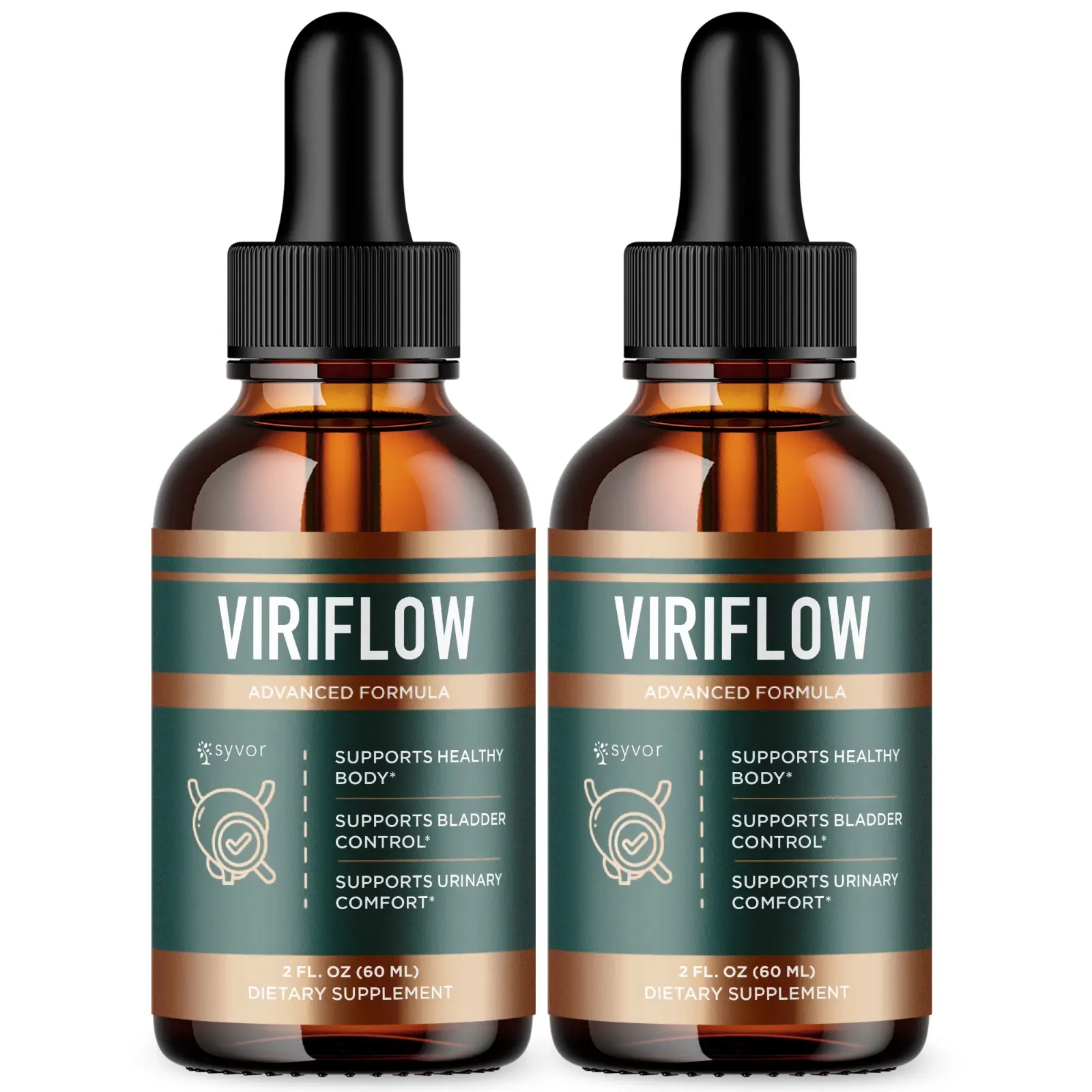 (2 Pack) Viriflow Support Drops Advanced Viri Flow, 60 Servings