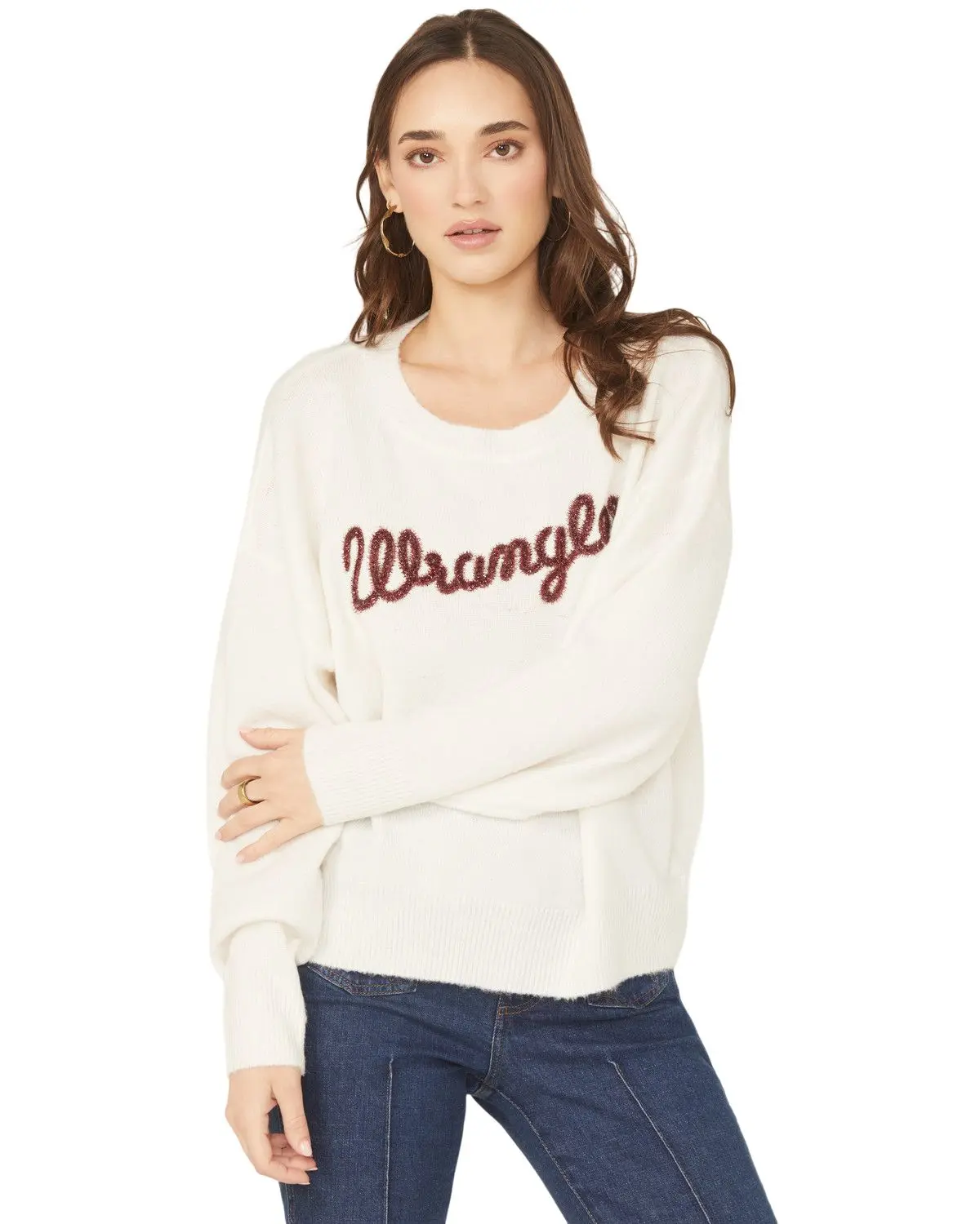 Wrangler Women's Retro Women'S Glitter Logo Sweater - 112371924