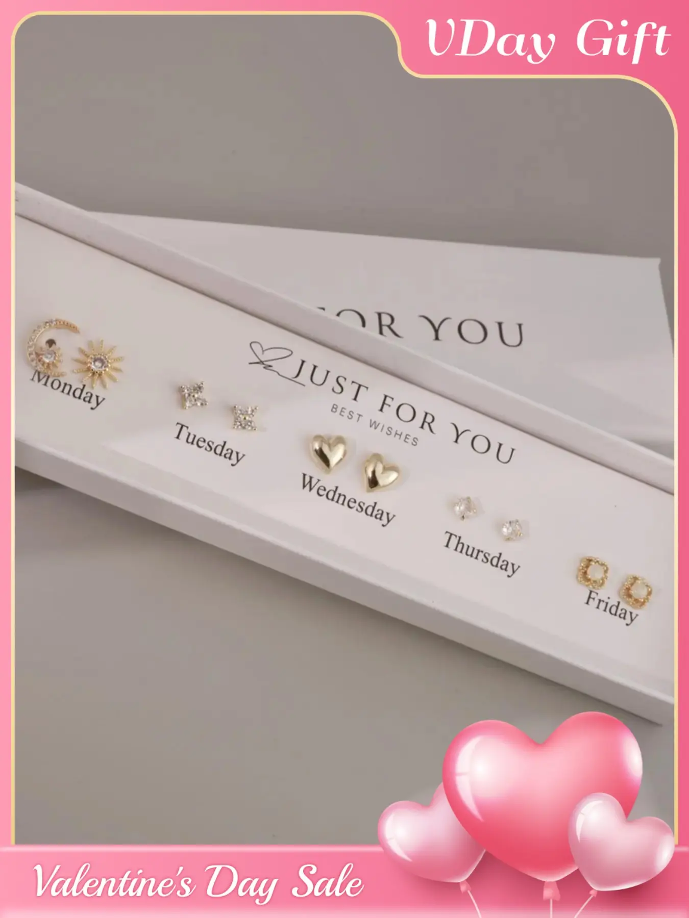 Women's Elegant Artificial Zircon Inlaid Earrings Set, Ear Studs, Elegant Minimalist Earrings, Trendy Exquisite Heart & Sun & Flower & Round Shaped Earrings, Chic Gorgeous Jewelry As Gift for Girlfriend, Stud Earring Pack, Trendy Fashionable Accessories