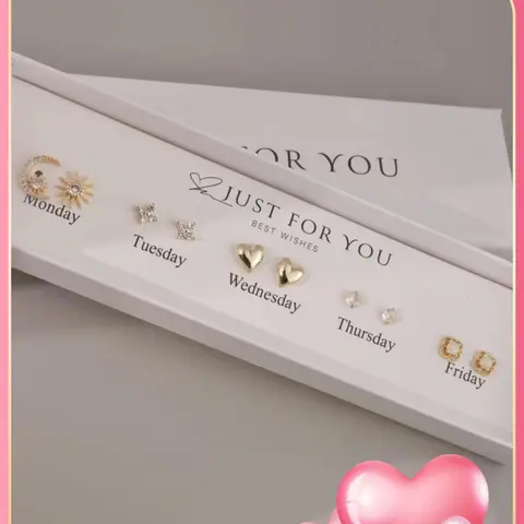 Women's Elegant Artificial Zircon Inlaid Earrings Set, Ear Studs, Elegant Minimalist Earrings, Trendy Exquisite Heart & Sun & Flower & Round Shaped Earrings, Chic Gorgeous Jewelry As Gift for Girlfriend, Stud Earring Pack, Trendy Fashionable Accessories