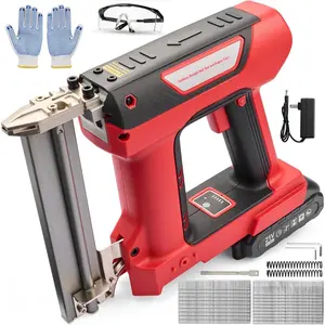 2 in 1 Cordless Electric Stapler, 18GA Rechargeable Nailer Stapler with 2000mAh , Heavy Duty Portable Power Tool for Woodworking, Furniture, DIY and  Improvement