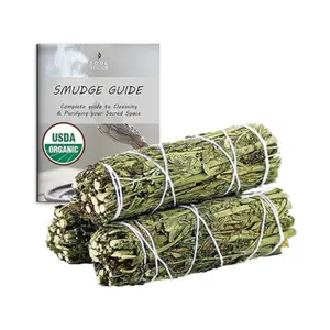 Ruda Rue Sage Smudge Sticks with Smudge Guide, 3-Pack Ruda Rue Sage Smudge Sticks with Smudge Guide, 3-Pack