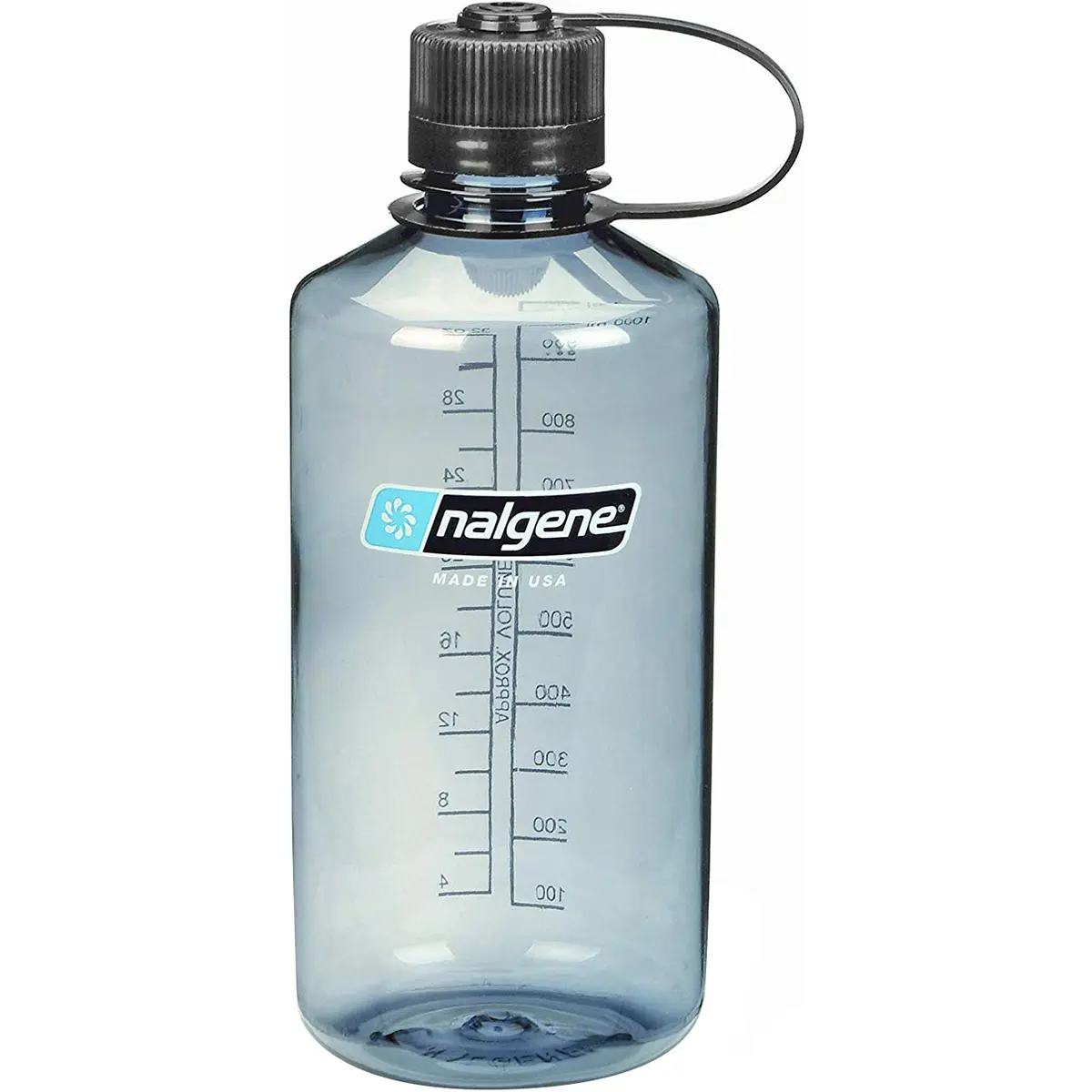 Nalgene Sustain Portable Leakproof Reusable Washable 16 oz. Tritan Hard Plastic Narrow Mouth Water Bottle - Gray, Hard Plastic Water Bottles