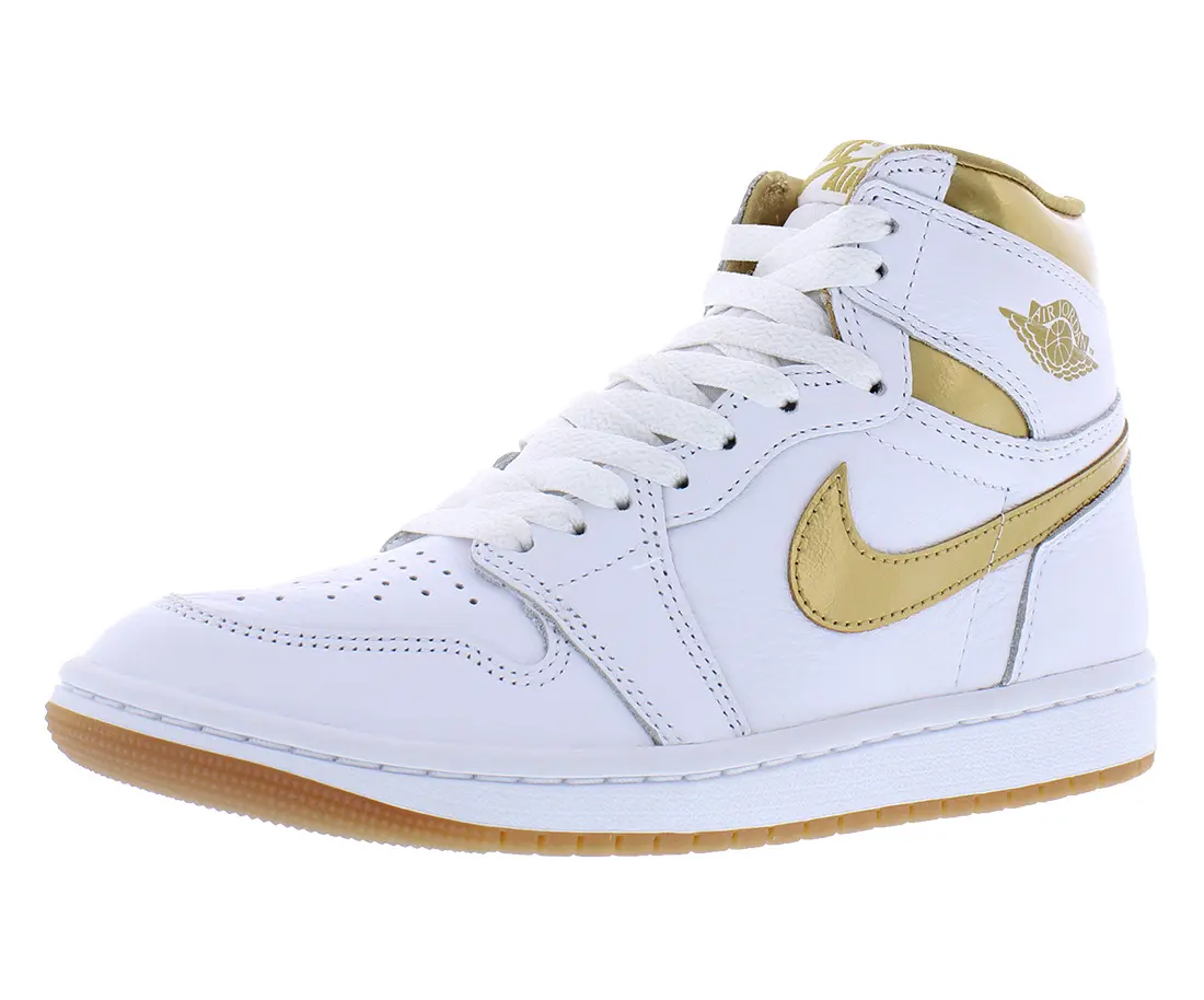 Women's Nike Air Jordan 1 Retro High OG Lace-Up Walking Shoes - Retro Look, Casual Footwear