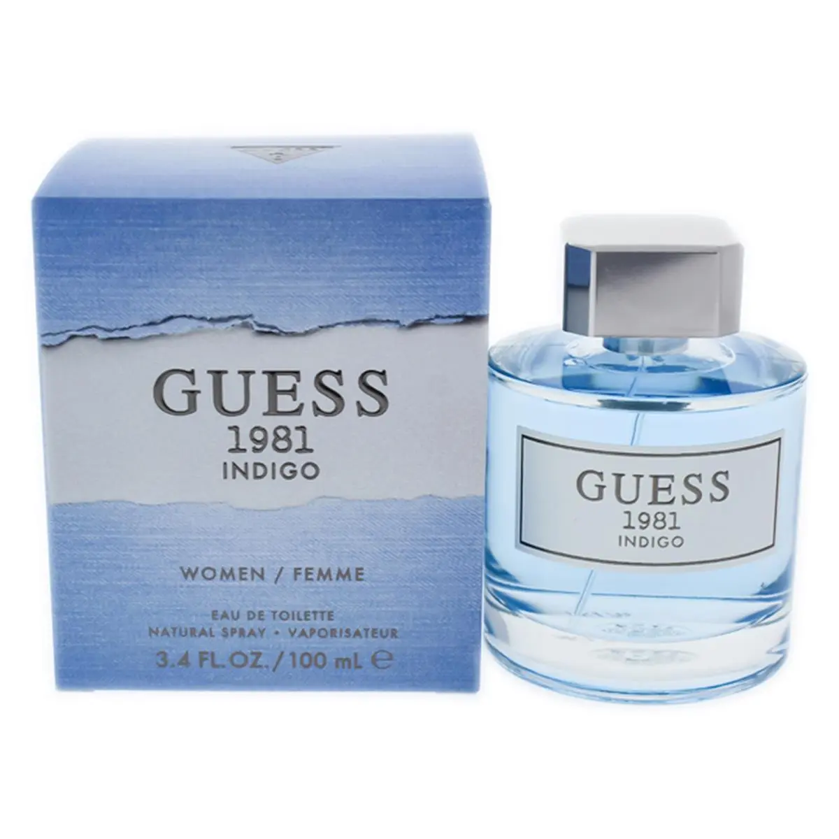 GUESS 1981 Indigo Floral Eau de Toilette (EDT) Spray - Women's Multi-Scent Fragrance with Earthy Woody Scent, 3.4 oz, Multi-Scent Women's Fragrance