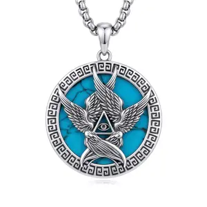 Seraphim Necklace 925 Sterling Silver Biblically Angels Pendant Saints Jewelry Birthday Gifts for Women Men