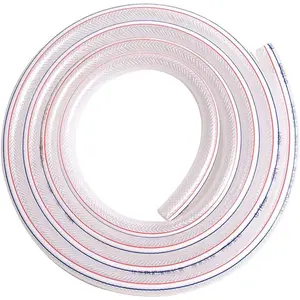 1" ID x 1-1/4" OD Soft Braided PVC Tubing, Clear Flexible PVC Tube Vinyl Hose Water Oil Winter antifreeze & Soft for Four Seasons (3.3Ft length)