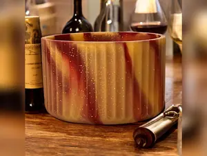 Sangria Glitter Swirl FLUTED Silicone Tumbler Boot