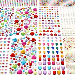 2774 count  Stickers Jewels for Crafts - Self Adhesive Rhinestone Jewel Stickers, Stick on  Rhinestones for Crafts,  Bling Heart Stickers, Craft Supplies for