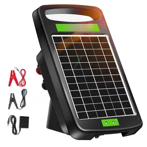 10 Miles Solar  Electric Fence Charger,Output 0.18J Electric Fence Charger,24-Hour Uninterrupted Protection Solar Fence Charger,Solar Fence Energizerr That can Work for 14 Days Without Sunlight