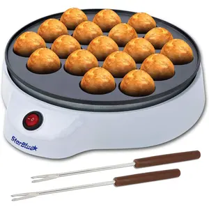 Takoyaki Maker - Electric Machine for Japanese Octopus Balls with FREE Picks - Easy to Operate, AC 120V 50/60Hz 650W