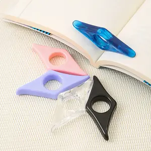 Book Page Holder Thumb Ring, Multi-Color Plastic Page Opener, Portable Reading Aid Tool, Ergonomic Page Keeper for Books, Magazines, Students, Readers
