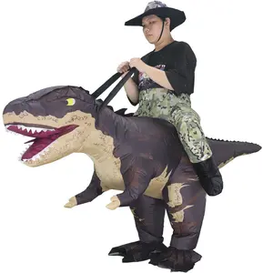 Inflatable T-rex Dinosaurs Riding Costume Outfit Adult Halloween Cosplay Party