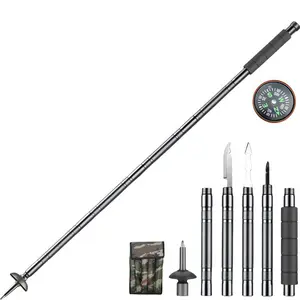 Outdoor Trekking Pole / Multifunctional Folding Hiking Staff — Includes Storage Bag, Adjustable Height, 7-in-1 Functionality. Your ultimate outdoor survival companion—designed for men, women, and seniors—an essential tool for camping and backpacking.