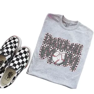 Ball Mom Ash Grey T-Shirt - Bleached - Gildan - Unisex - Basebball - Basketball - Football - Soccer - Softball