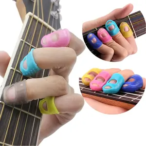 20 Pc Silicone Guitar Finger Caps, Multi-Color Thimble Grips, Enhanced Comfort, Finger Protection for Beginners (Practice/Performance) Guitar Accessory