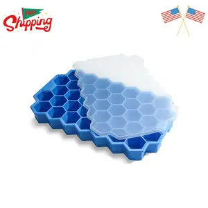 Ice Cube Trays for Freezer with Lid-37 Grid Silicone