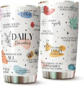 Motivational Tumbler - Gifts of Inspiration - Mental Heath Gifts - Positive Self Love Tumbler - Positive Affirmations Tumbler - Daily Reminders Tumbler - Gift for Friend, Colleagues 20oz