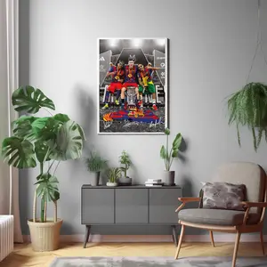 Robert Lewandowski Raphinha Lamine Yamal poster Signed Football Poster( Unframed - Print Only ) (No Frame)