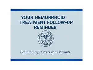 Funny Anonymous Prank Postcard Your Hemorrhoid Treatment Follow-Up Reminder Official-Looking Medical Reminder from National Proctology Care Network