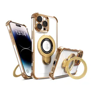 Colnel for iPhone 17 Pro Max Case with Magnetic Stand Four Corners Shockproof [Military Grade Drop Protection] Luxury Slim Kickstand Case