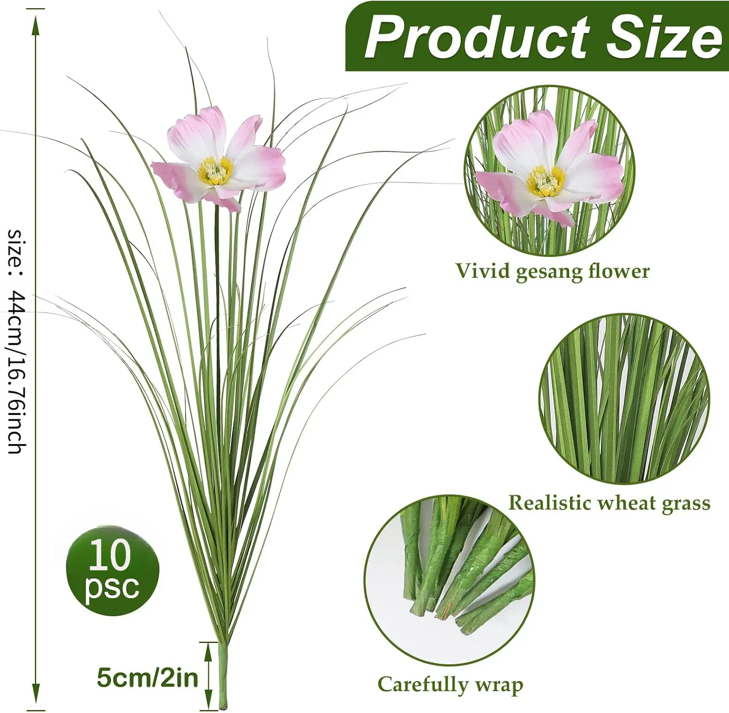 10pcs Artificial Outdoor Flowers Faux Gerbera Grass Plants UV Resistant Garden Patio Decor Aesthetic Home Decoration No Maintenance All Season sohochicfall artificial flowers