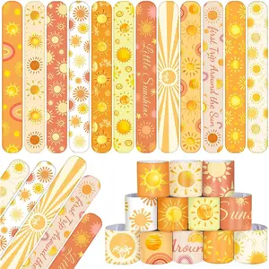 48 count Boho Sun Party Favors  Bracelets Hippie Groovy Boho Sunshine First Trip Around the Sun Theme Birthday Party Decorations Supplies For Here Comes the Son  Shower Sun Party Supplies