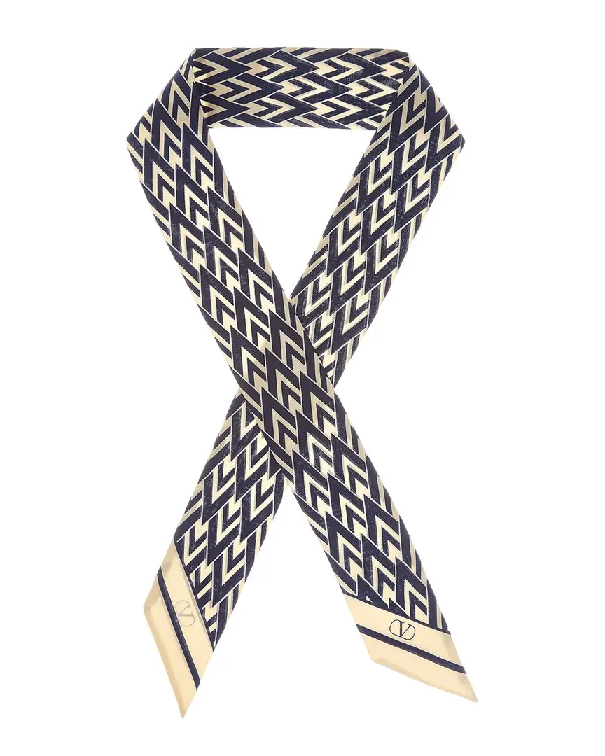 Valentino Toute la V Silk Scarf