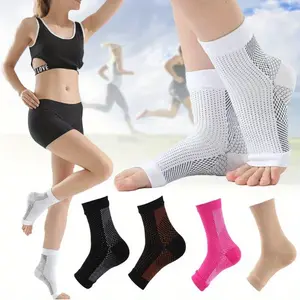 4 Pairs Sweat Absorbent Breathable Stretch Heel Sports Running Compression Socks Cover comfortable sport sock
