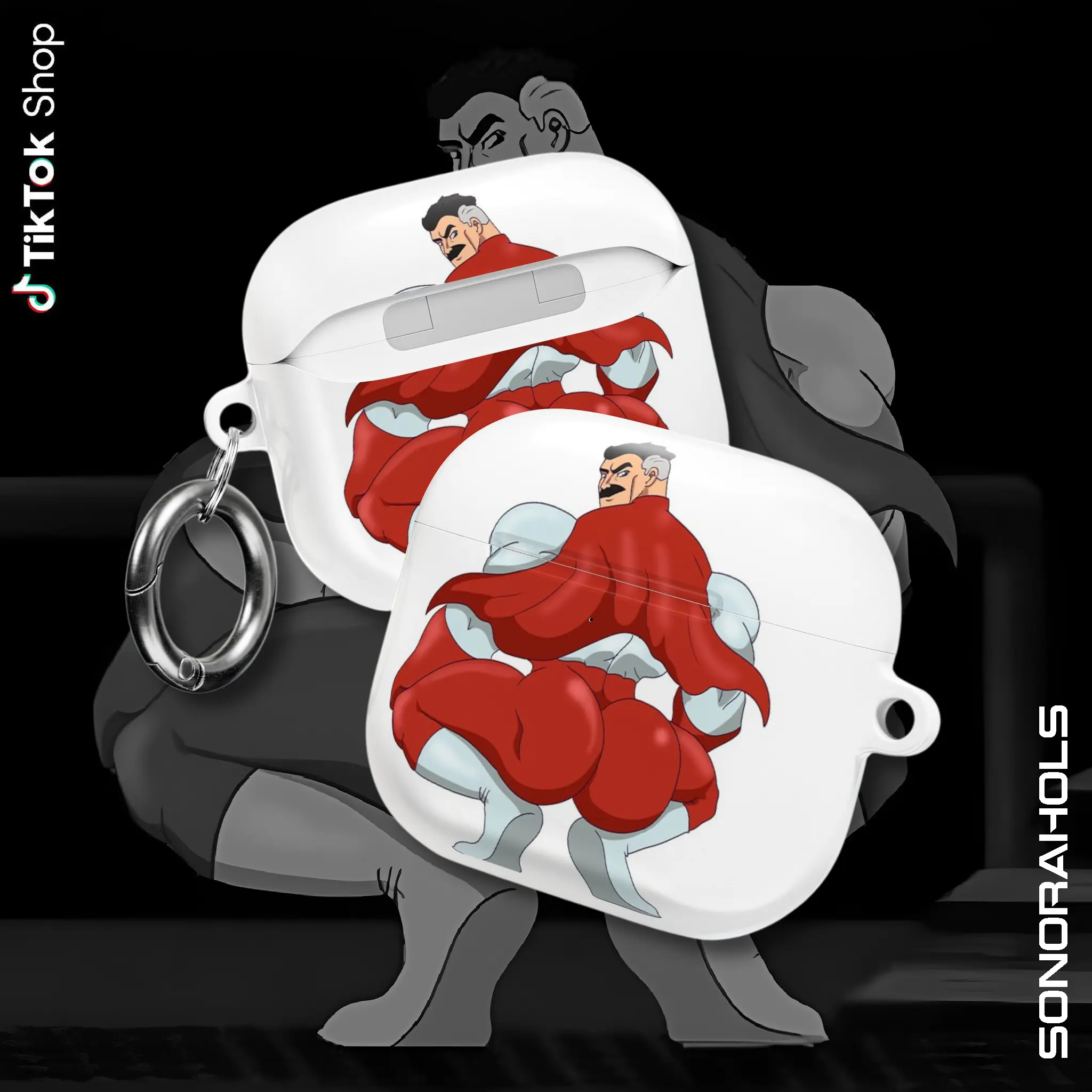 Thicc Omni Man Gya AirPods Case, Omni Man Big Cheeks Meme Air Pods Cover, Invincible Protective Air Pod Pro 1 2 3