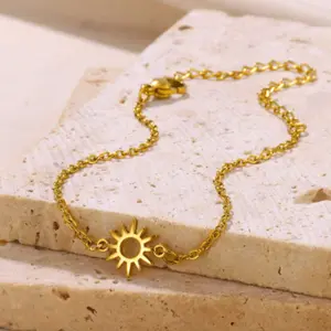 Hollow Sun Anklets for Women, Bracelet, Vintage Sunflower Anklets, Boho Jewelry Accessories, Valentine's Day, Mother's Day, Gift