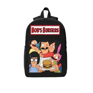 Bob's Burgers Belcher Family Print " Laptop Backpack, Durable Polyester with Breathable Shoulder Straps, Two-Way Zippers & Side Pockets, Ideal for School, Travel & Cartoon Fans