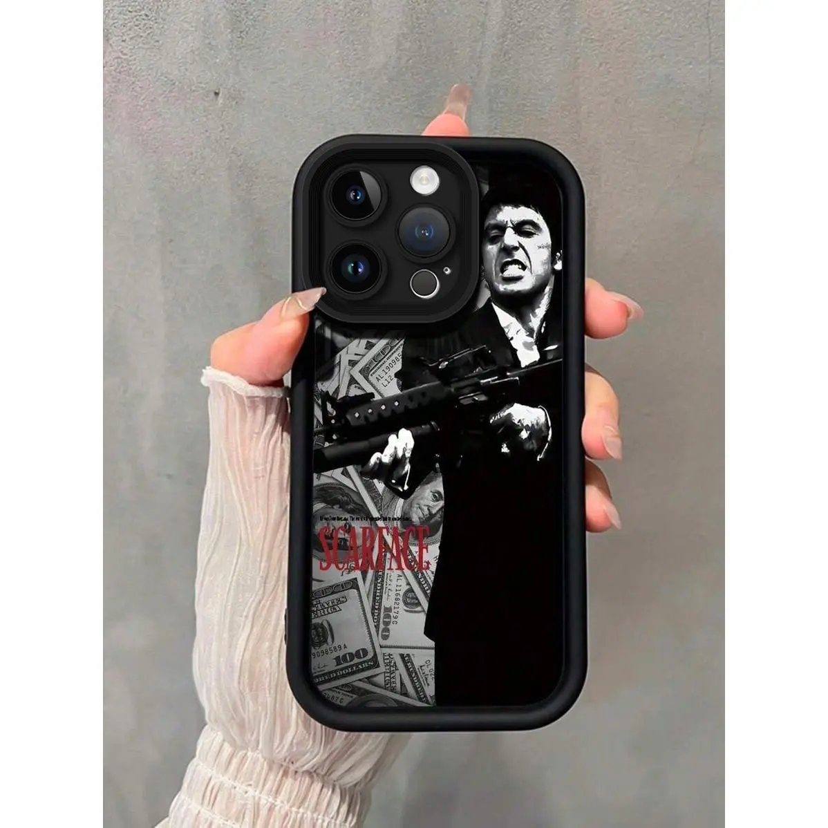 Scarface Tony Montana Dollar Print Matte Phone Case / iPhone 17 Pro Max / iPhone 16 Pro Max / iPhone 15 Pro Max / iPhone 14 Pro Max / iPhone 13 Pro Max / Galaxy S26 Ultra / Galaxy S25 Ultra / Galaxy S24 Ultra / Galaxy S23 Ultra / Galaxy S22 Ultra
