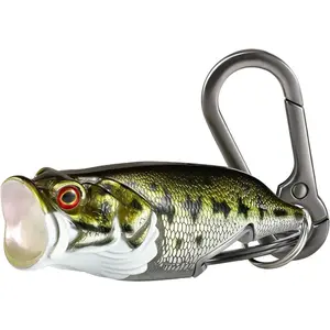 Bass Fishing Lure Keychain, Cool Bass Fish Key Chain Fishing Gifts for Men, Bass Keychains for Fishing Lovers