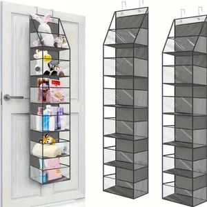 Multi-Layer Wall-Mounted Storage Bag, Functional Transparent Door Organizer for Bedroom Bathroom Kitchen Dorm School, Hanging Storage Bag