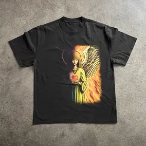 SPELL CARD 'CHANGE OF HEART' HEAVY BLACK T-SHIRT