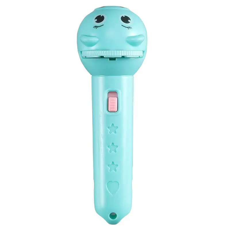 Kids Cartoon Projection Flashlight Toy, Early Educational Slide Projector for Toddler Bedtime Parent-child Play