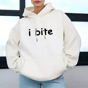 Unisex soft cotton "I Bite" hoodie, a stylish and eye-catching hooded sweatshirt, comfortable and trendy apparel for both men and women, a perfect and fun gift for everyone.